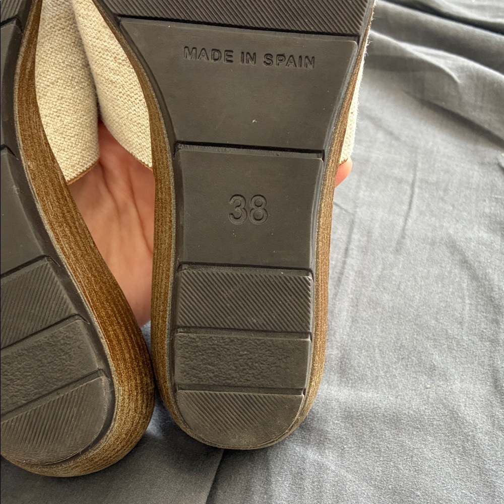 Isabel Espadrilla Thong Slide Sandals - Natural/Tan Made in Spain - Picture 3 of 6